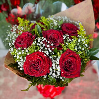 Buquê 6 Rosas Colombianas — Floricultura Anny, Itanhaém